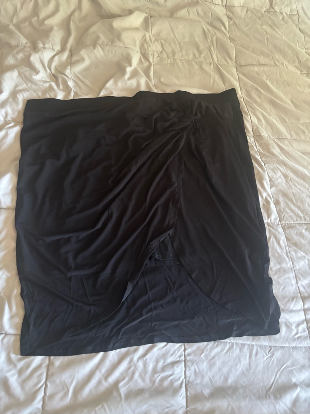 torrid 6 Black Front Drape Midi Skirt
